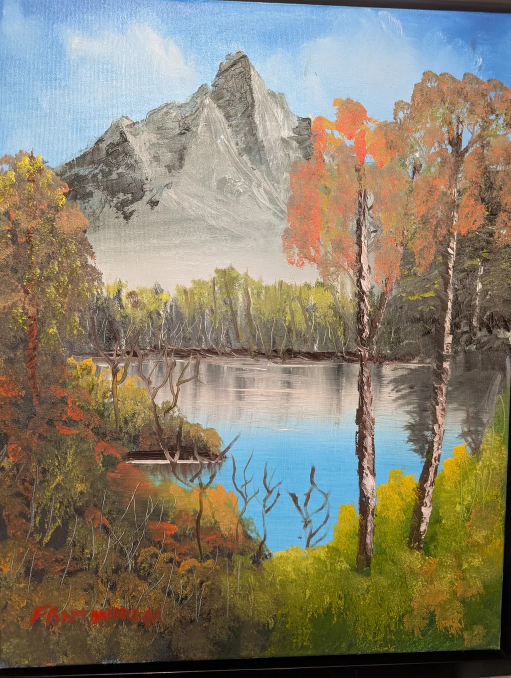 Whispers of Autumn: A Serene Mountain Reflection in Nature's Embrace