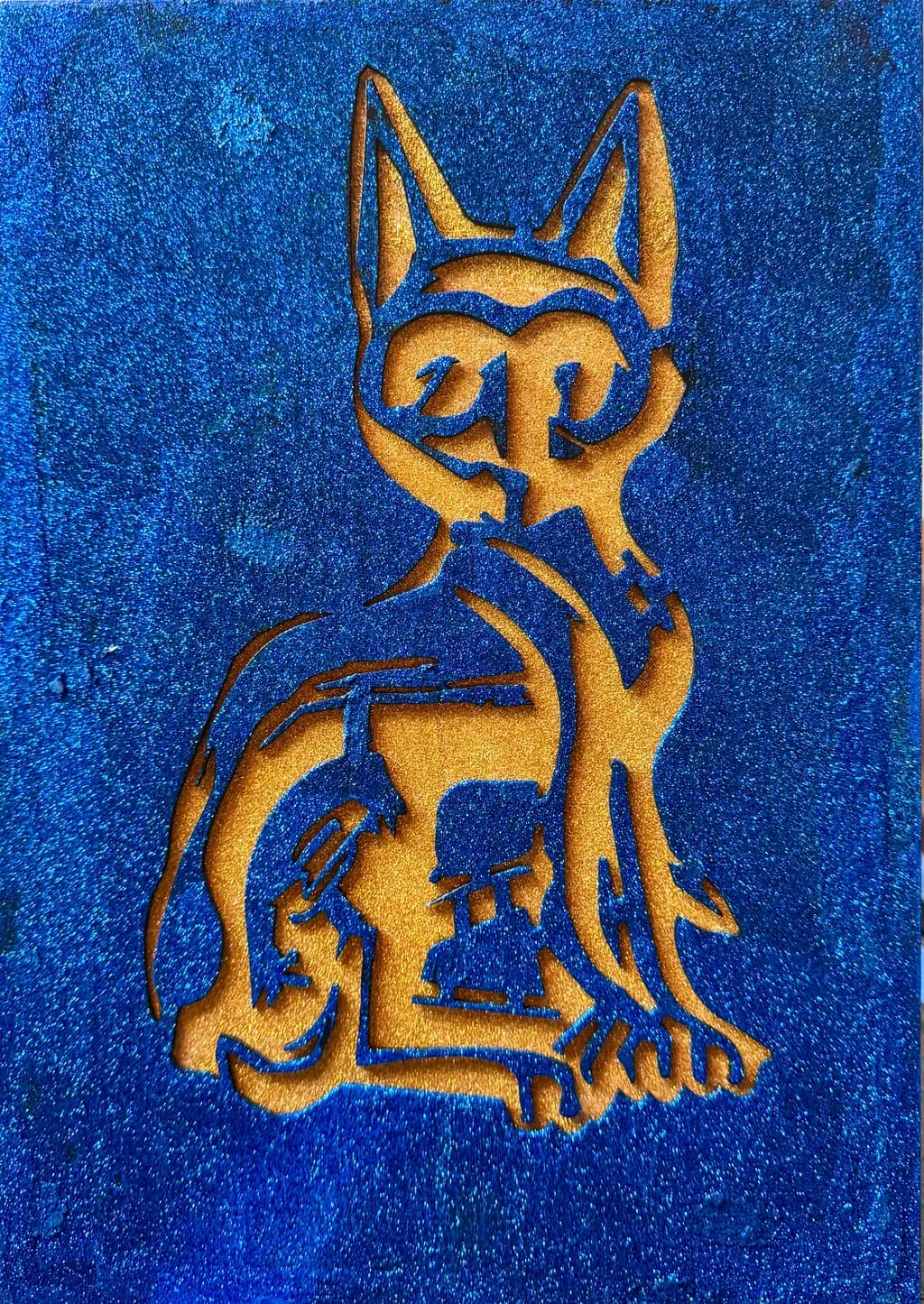 Blue Cat Abstract