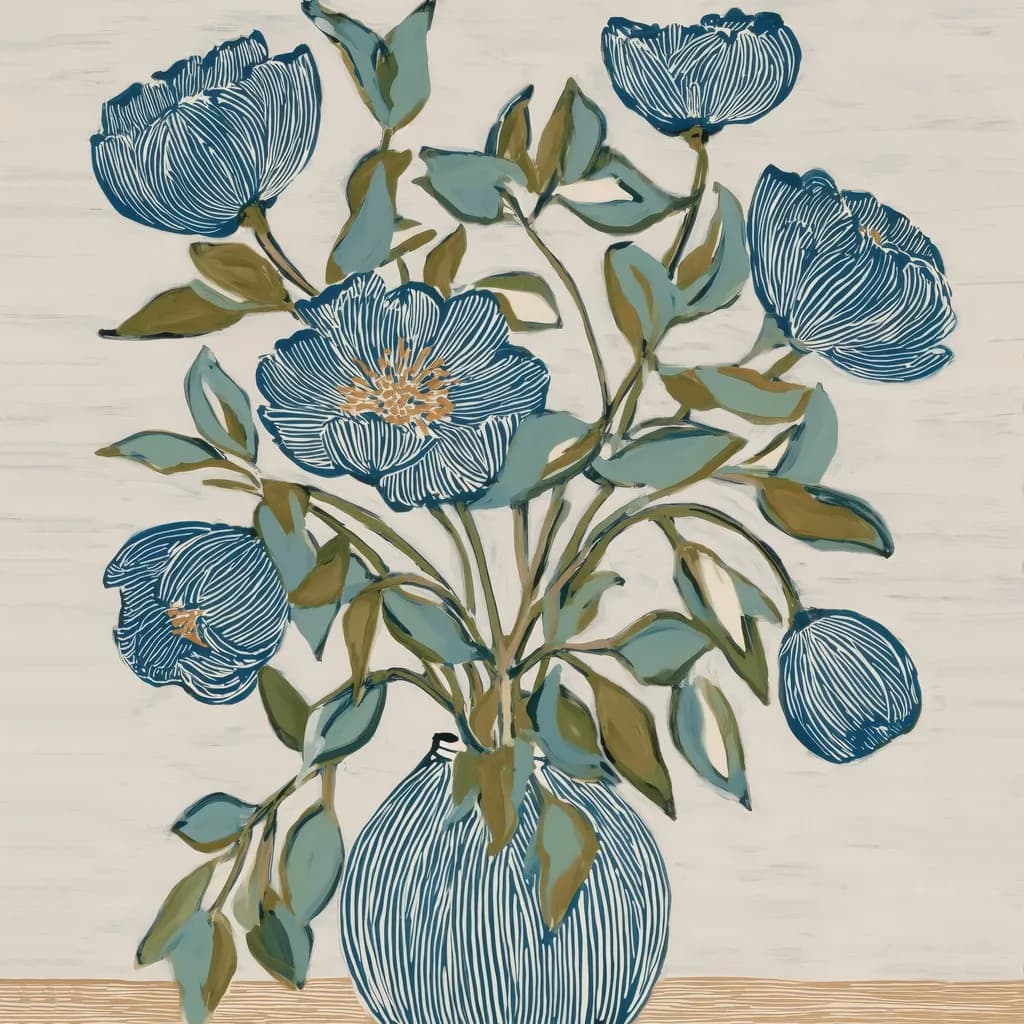 Linen & Lapis Vase