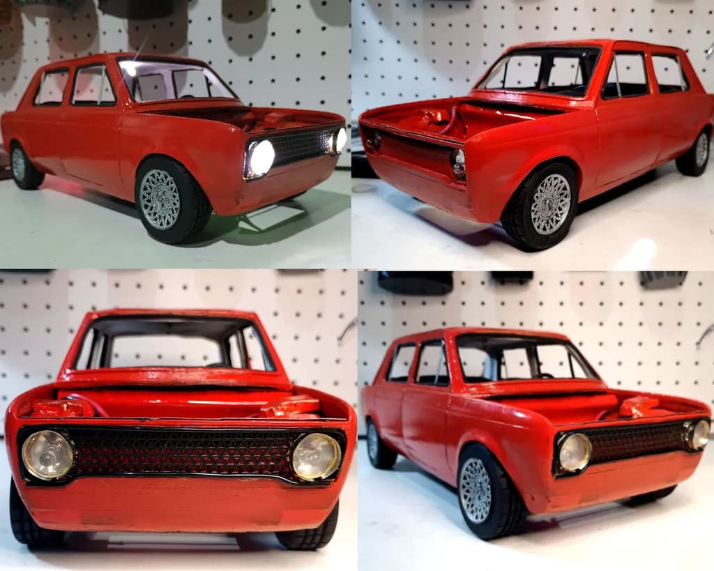 Classic Red Model Car