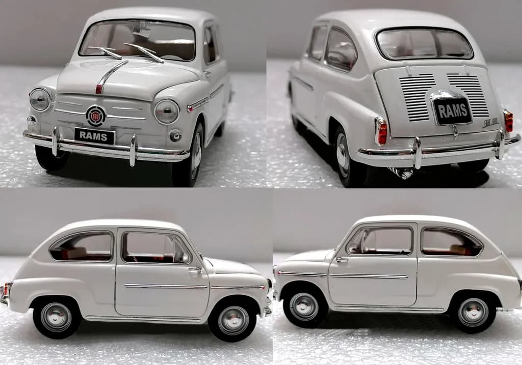 Vintage White Automobile Model
