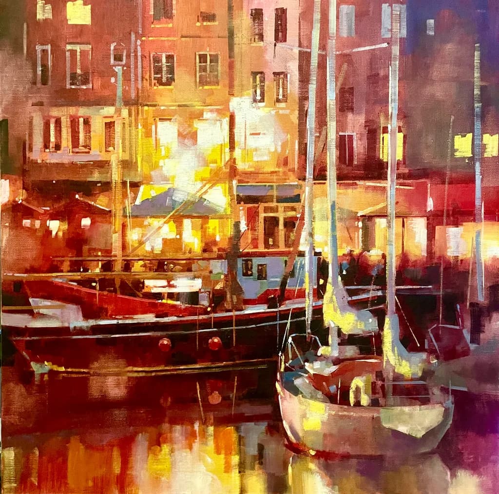 Colorful Harbor Lights