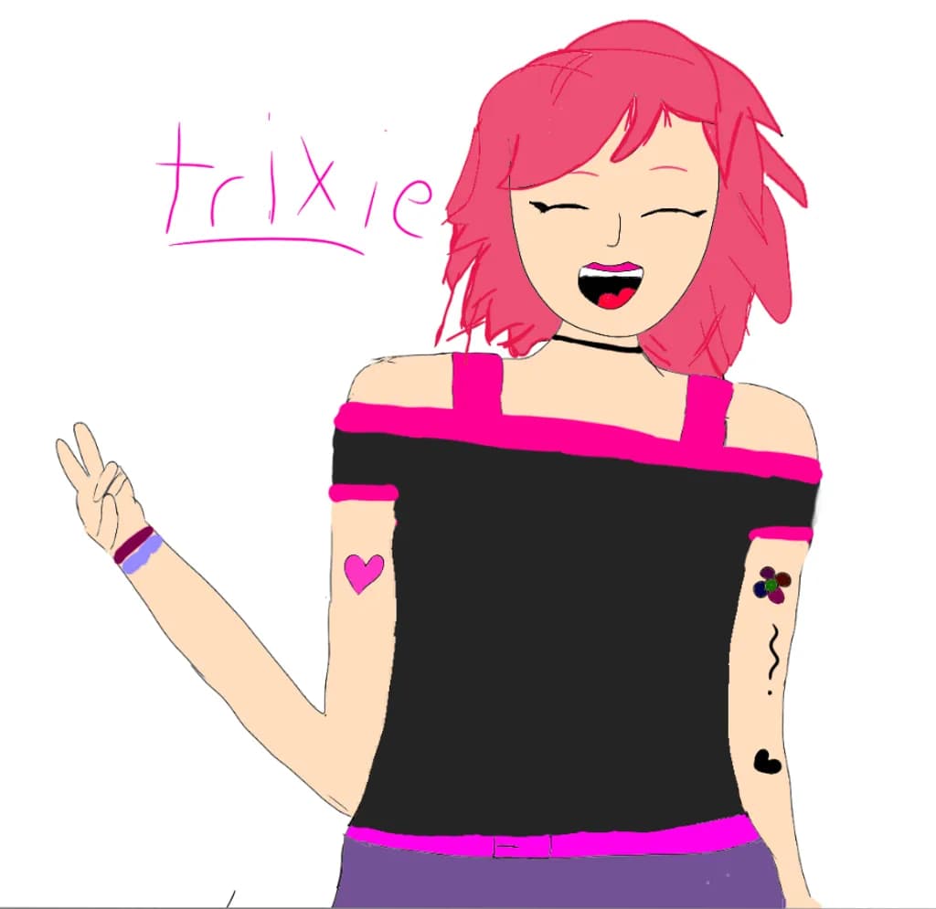 Trixie Peace Pose