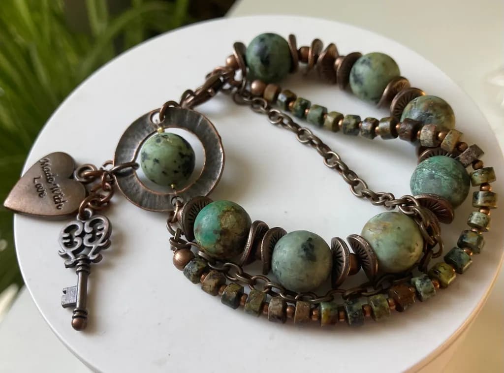 Turquoise Key Bracelet