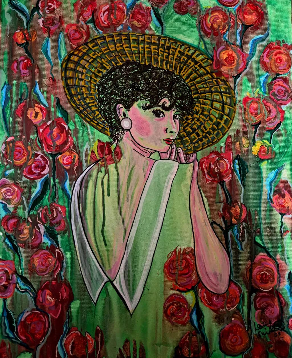 Woman Among Roses