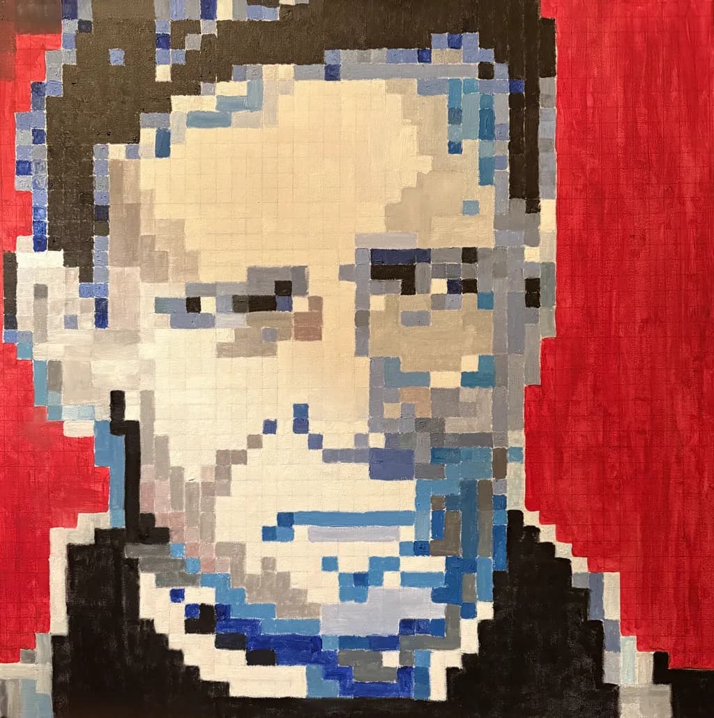 Coloured squares, an illusion, the GOAT