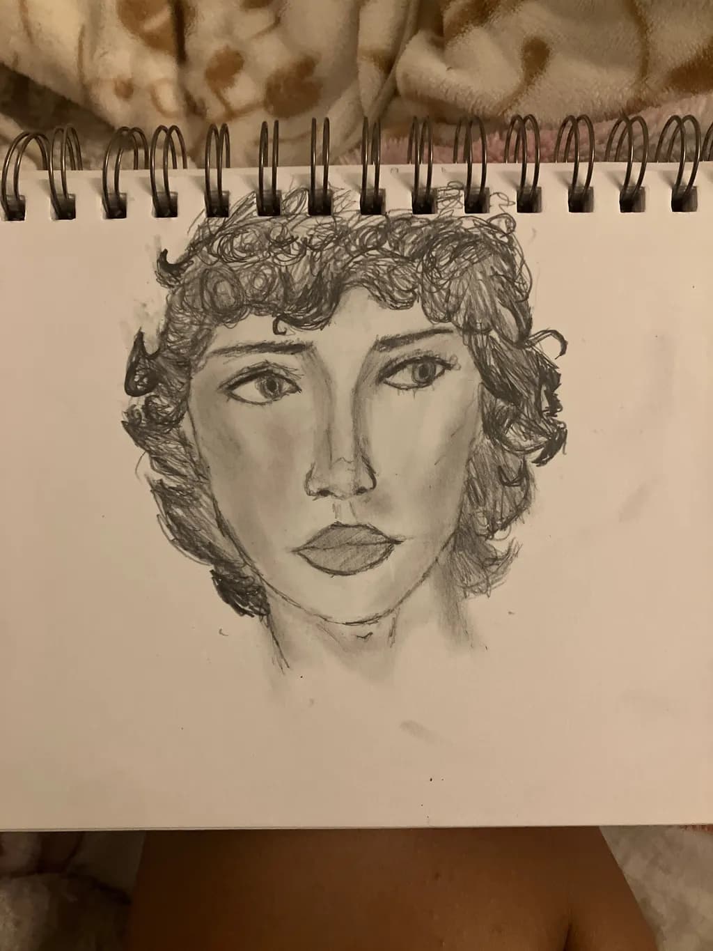 Curly Portrait Sketch