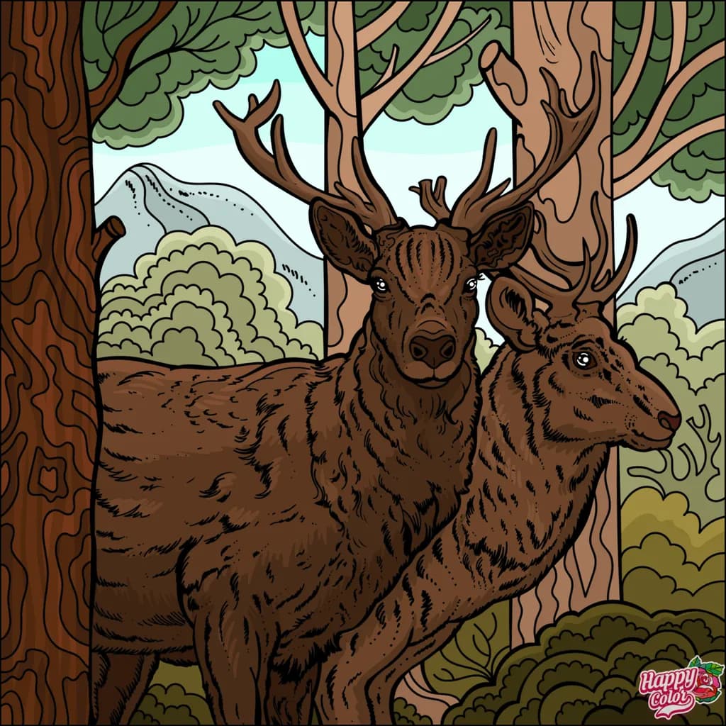 Majestic Deer Duo