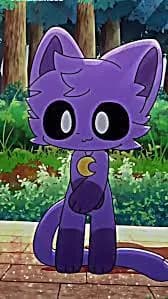 Purple Moonlit Cat