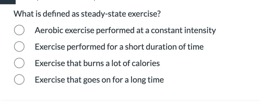 Steady-State Exercise Defined