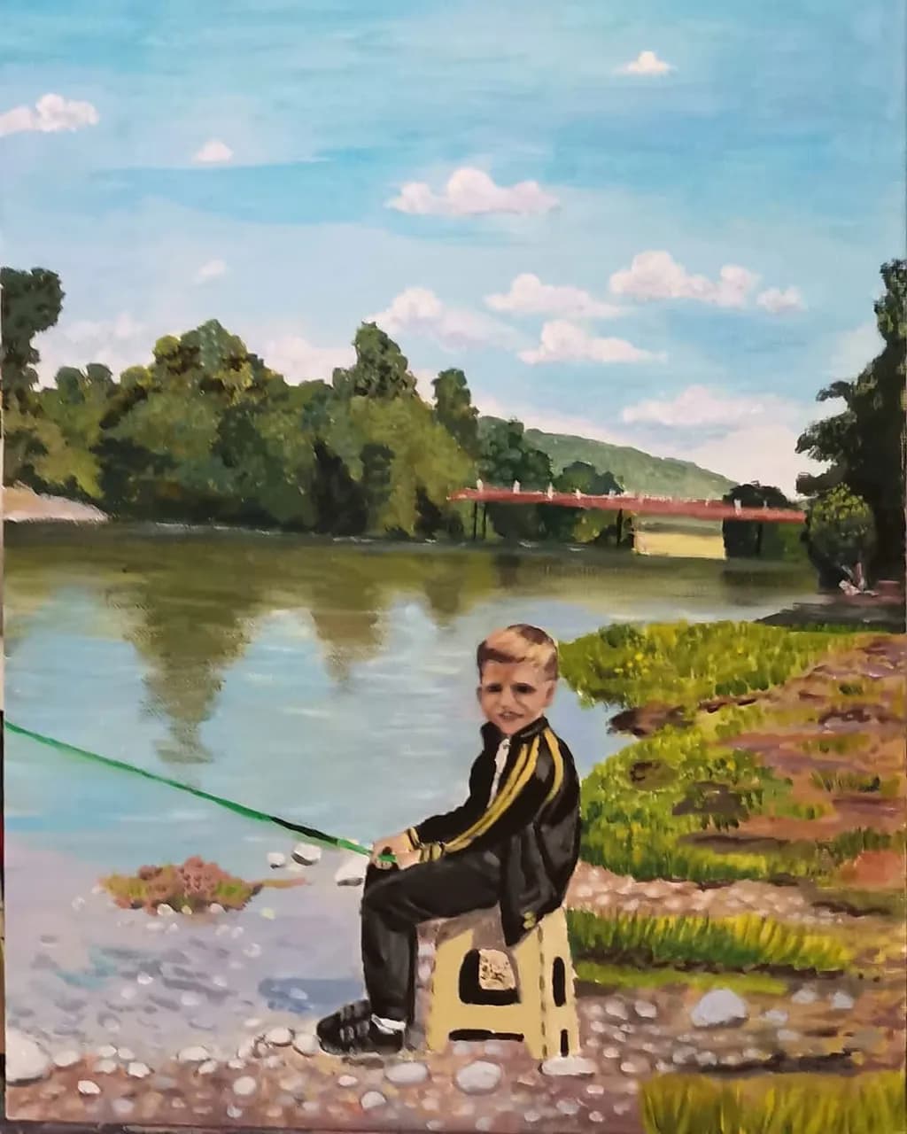 Fishing by the Riverbank