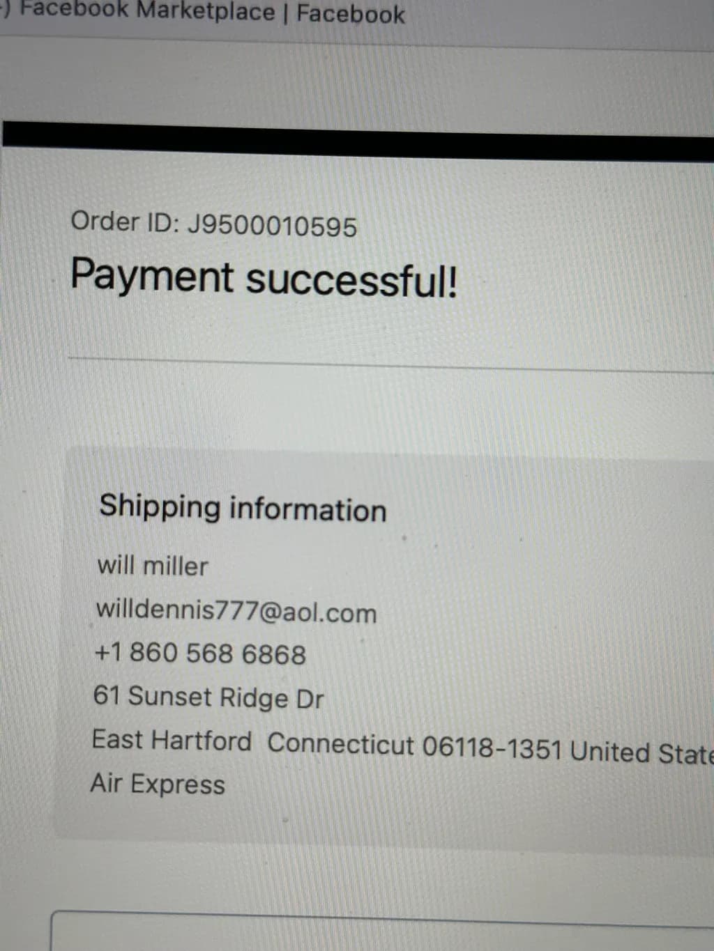Payment Confirmation