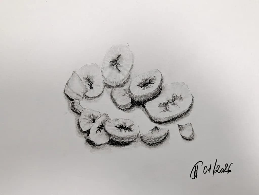 Monochrome Fruit Sketch
