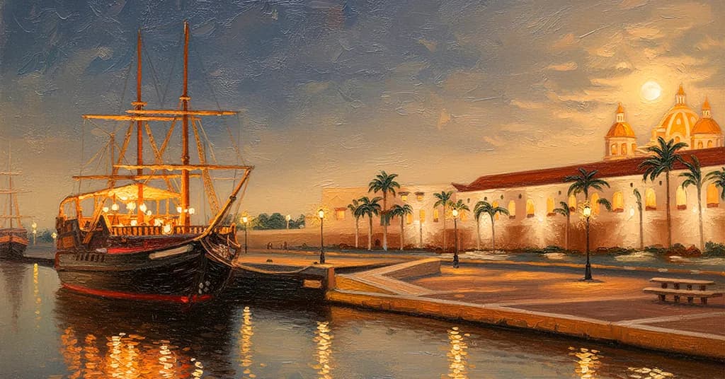 Galeon at Dusk