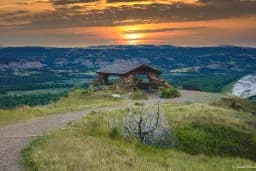 Sunset Over Stone Shelter