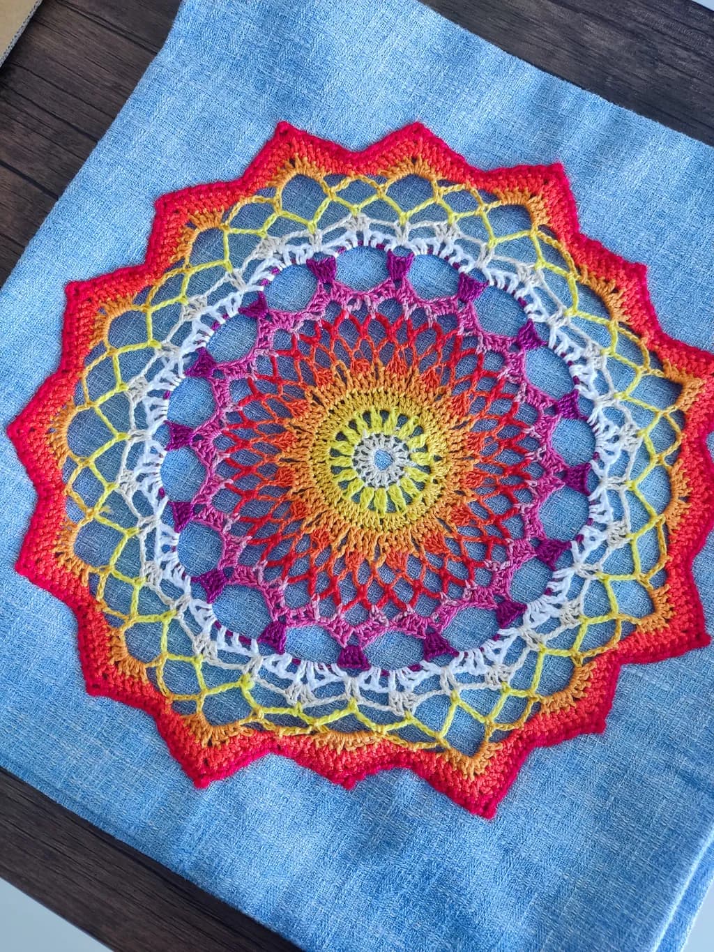 Colorful Crochet Mandala