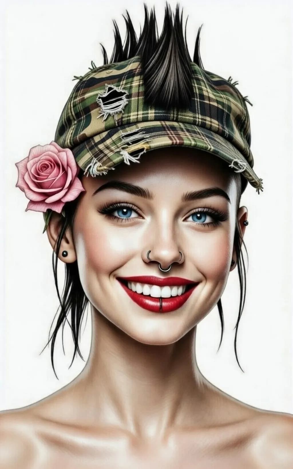 Plaid Punk Rose