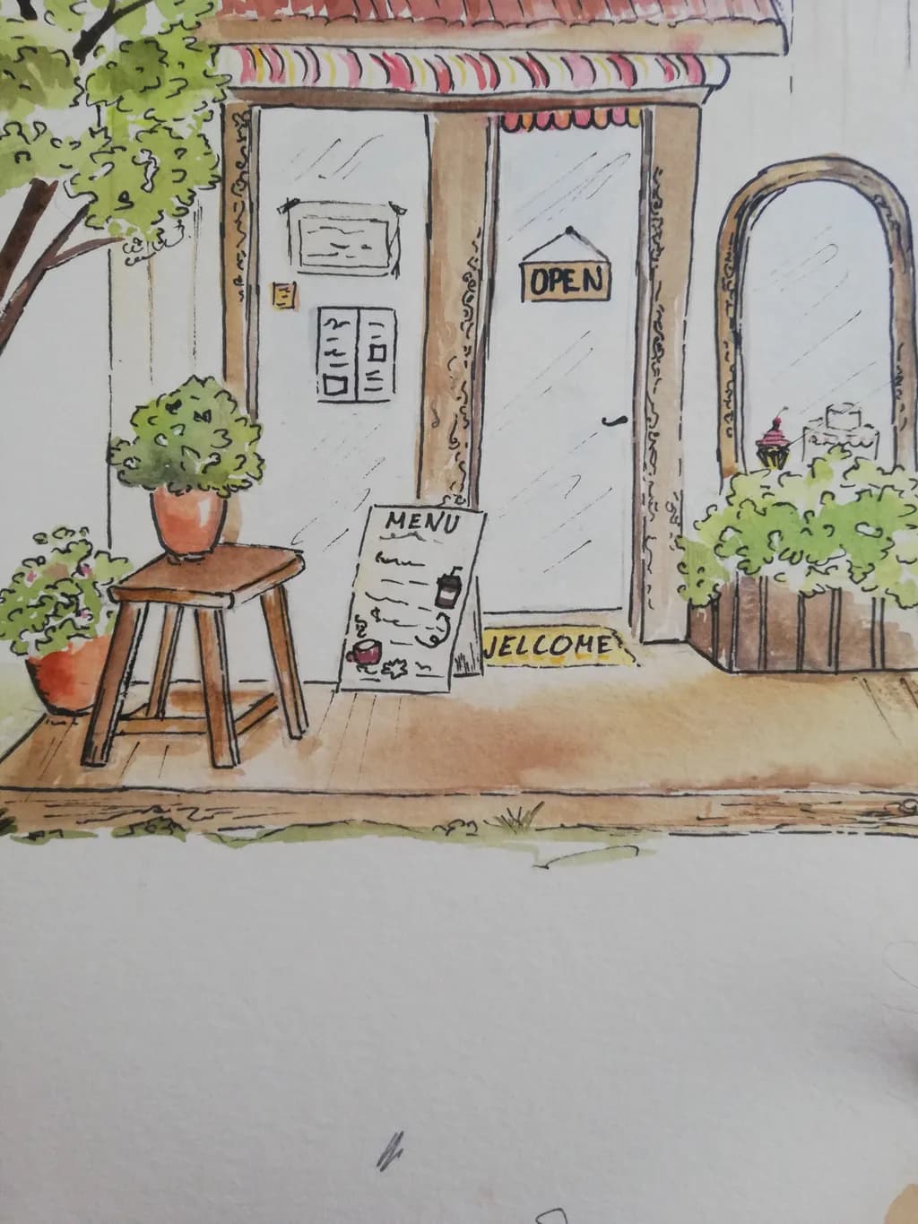Cafe Entrance Charm