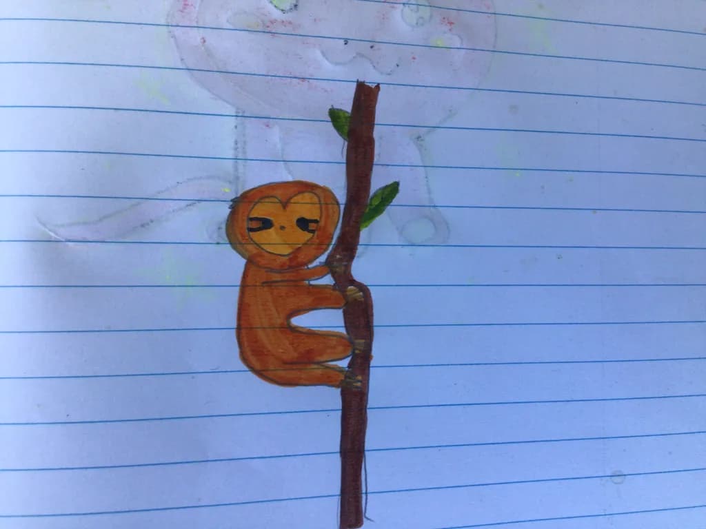 Playful Sloth in a Tree