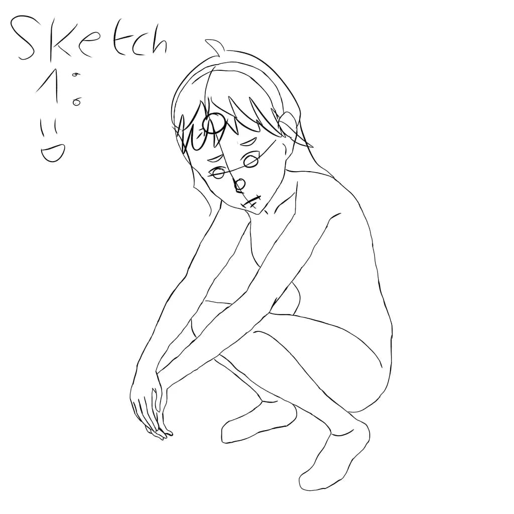 Contemplative Figure Sketch