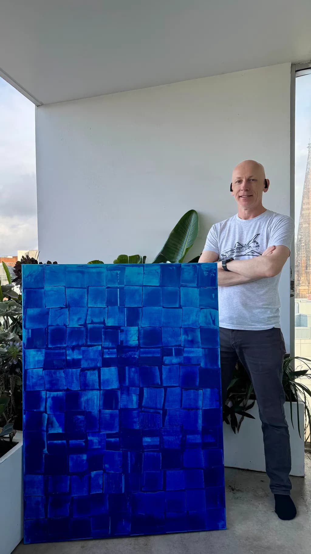 Blue Square Mosaic