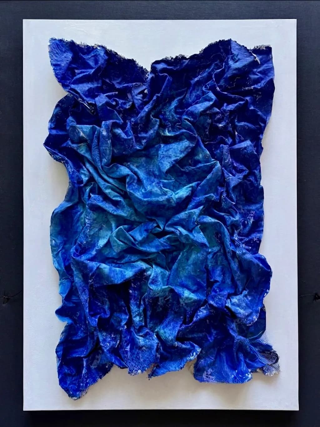 Blue Fabric Sculpture