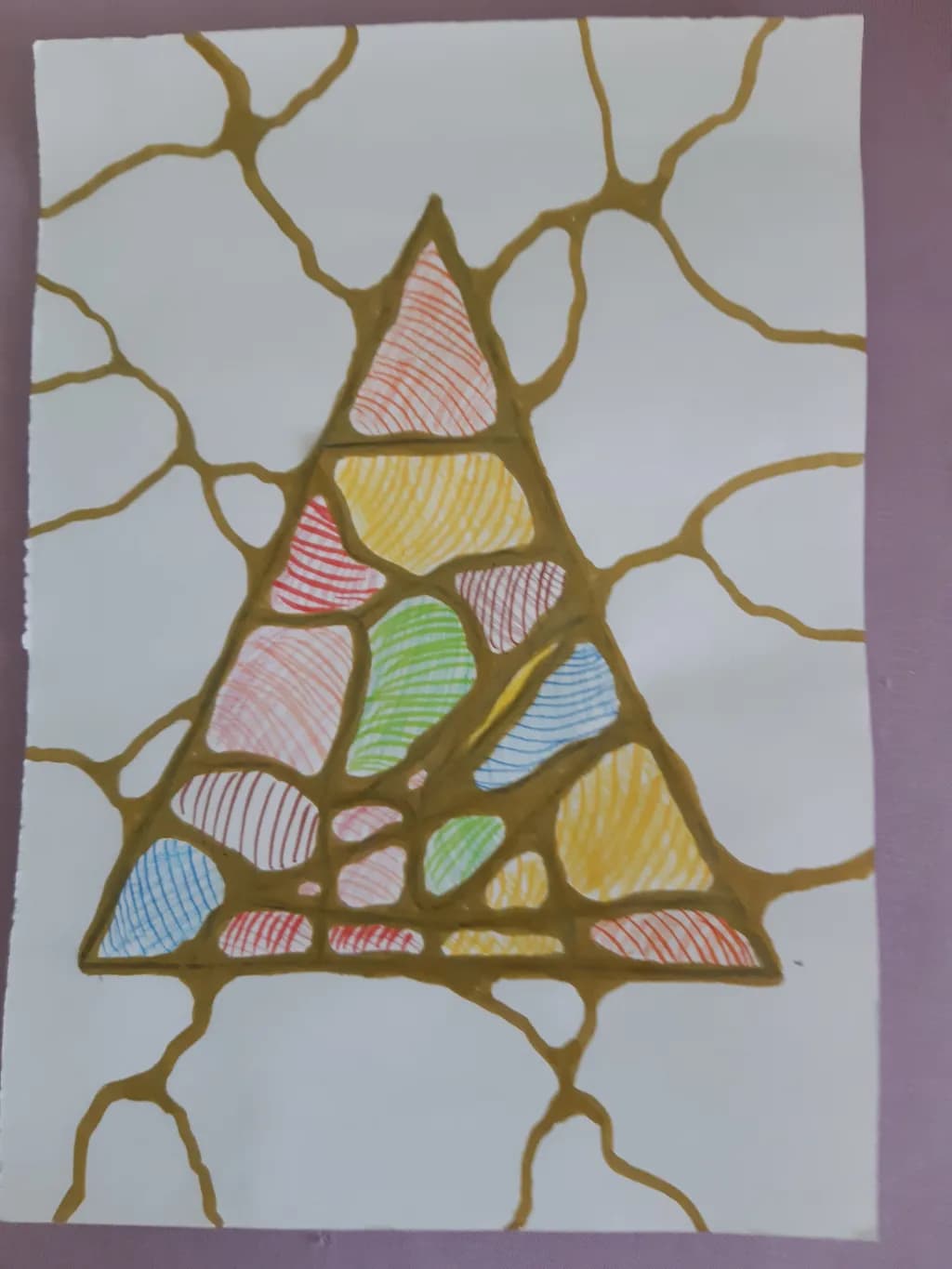Colorful Mosaic Triangle