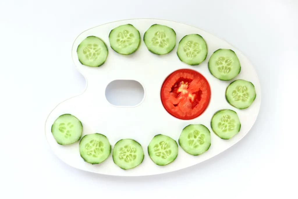 Cucumber and Tomato Palette
