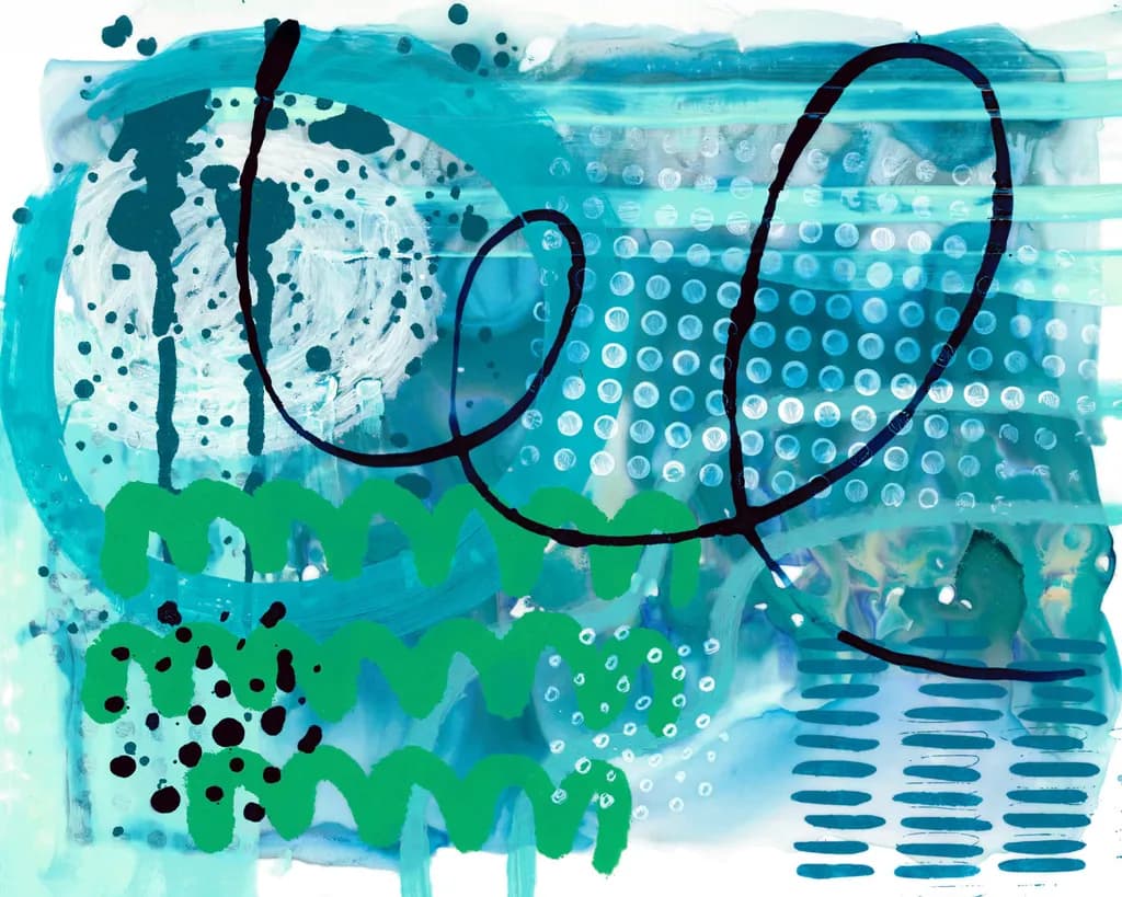 Dynamic Turquoise Dance