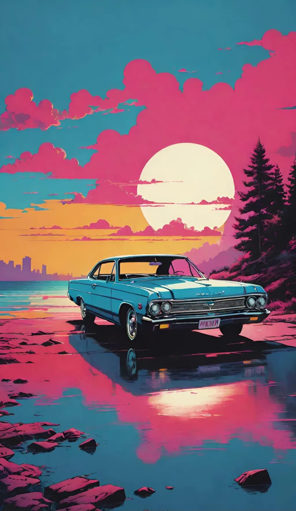 Retro Sunset Ride