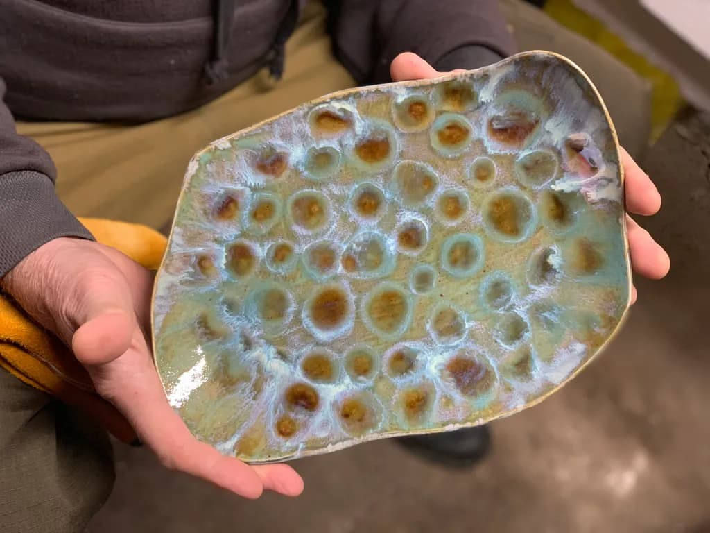 Glazed Bubble Dish