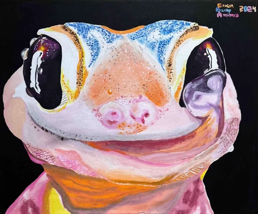 Colorful Gecko Closeup