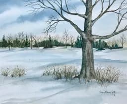 17- ACEO- Tranquil Winter Tree