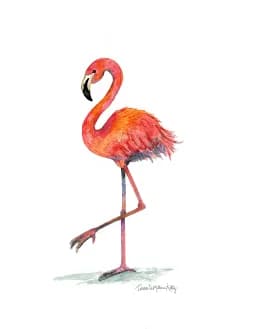 ACEO #69- Flamingo Dance