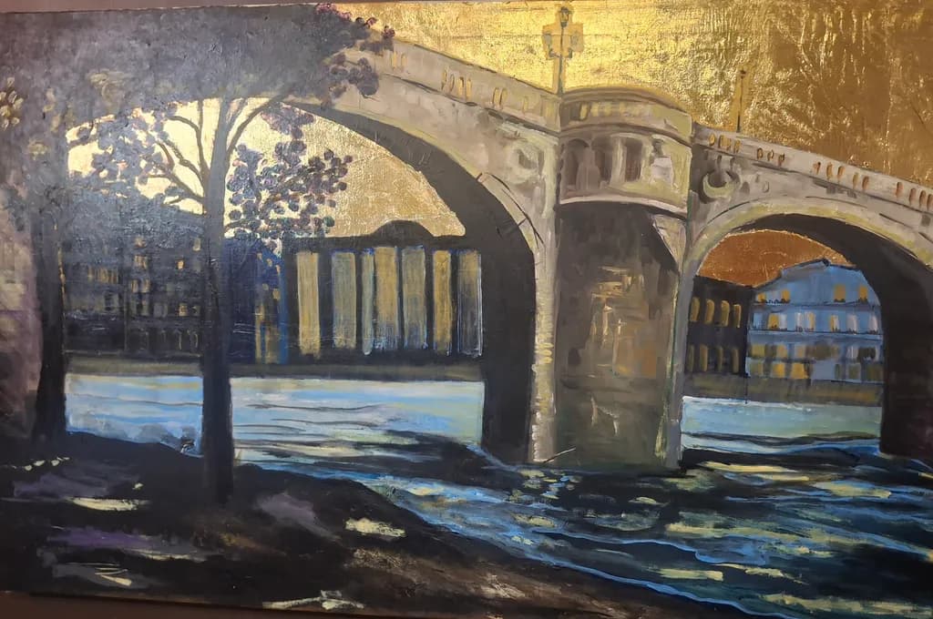 Golden Bridge Reflections