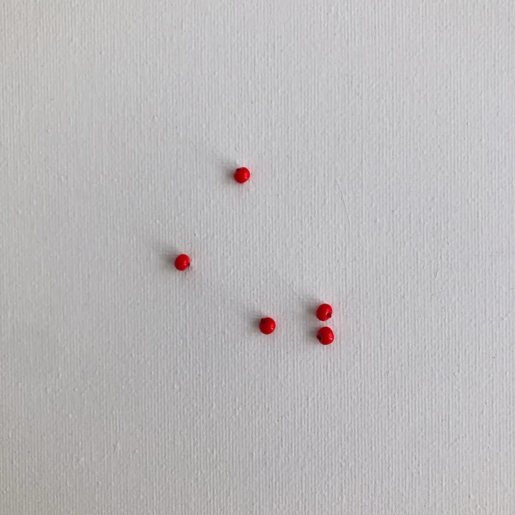 Red Dots on White