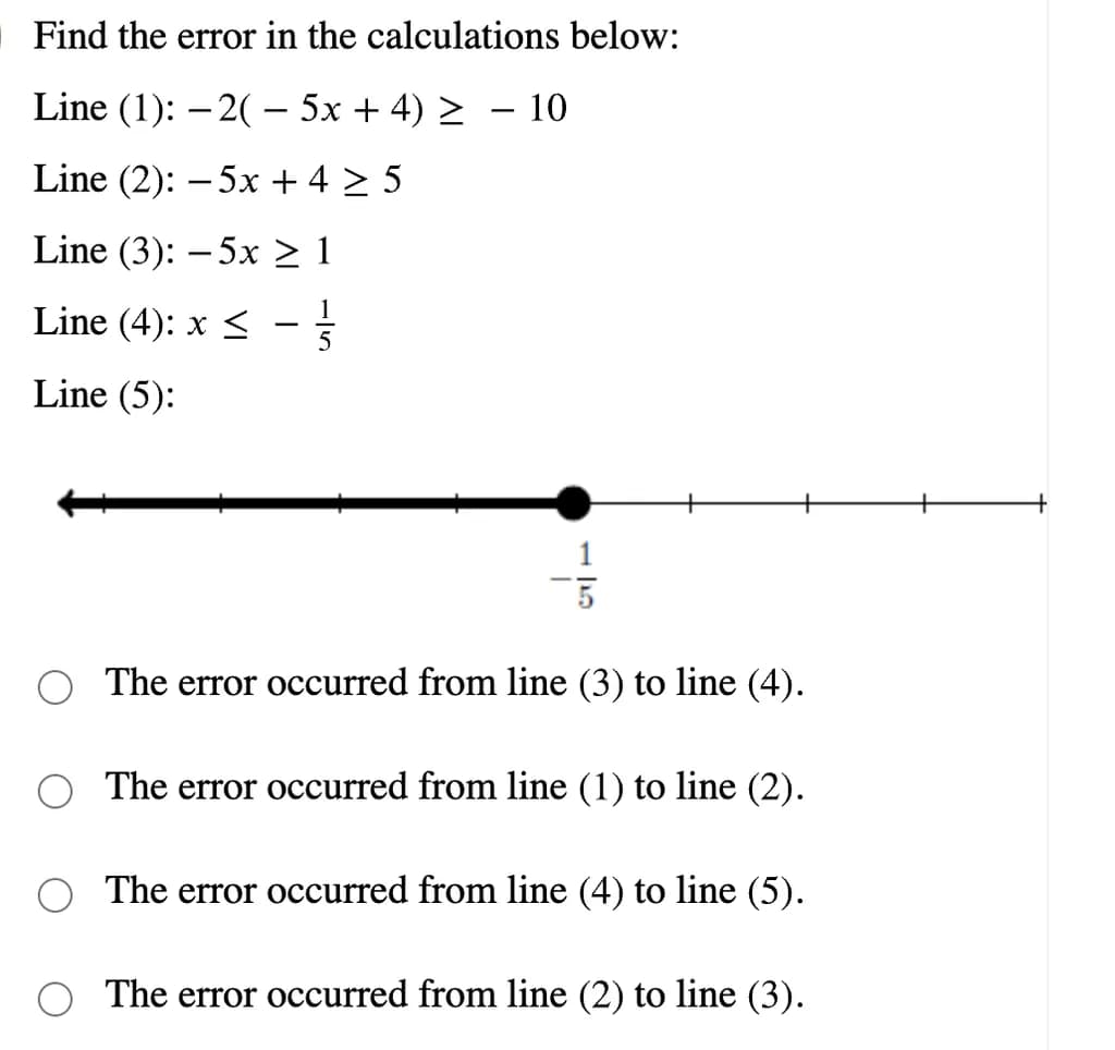 Calculation Error Analysis