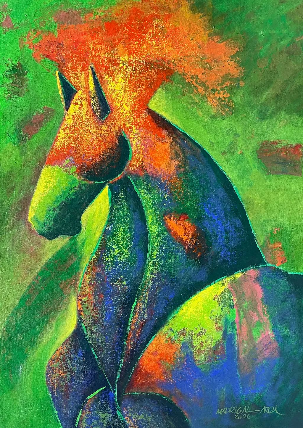 Chromatic Horse Portrait