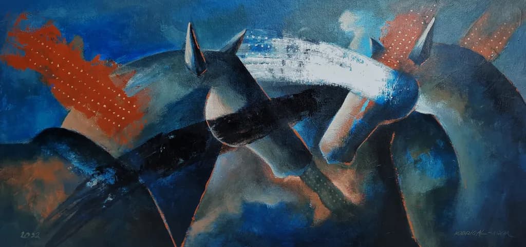 Blue Equine Motion