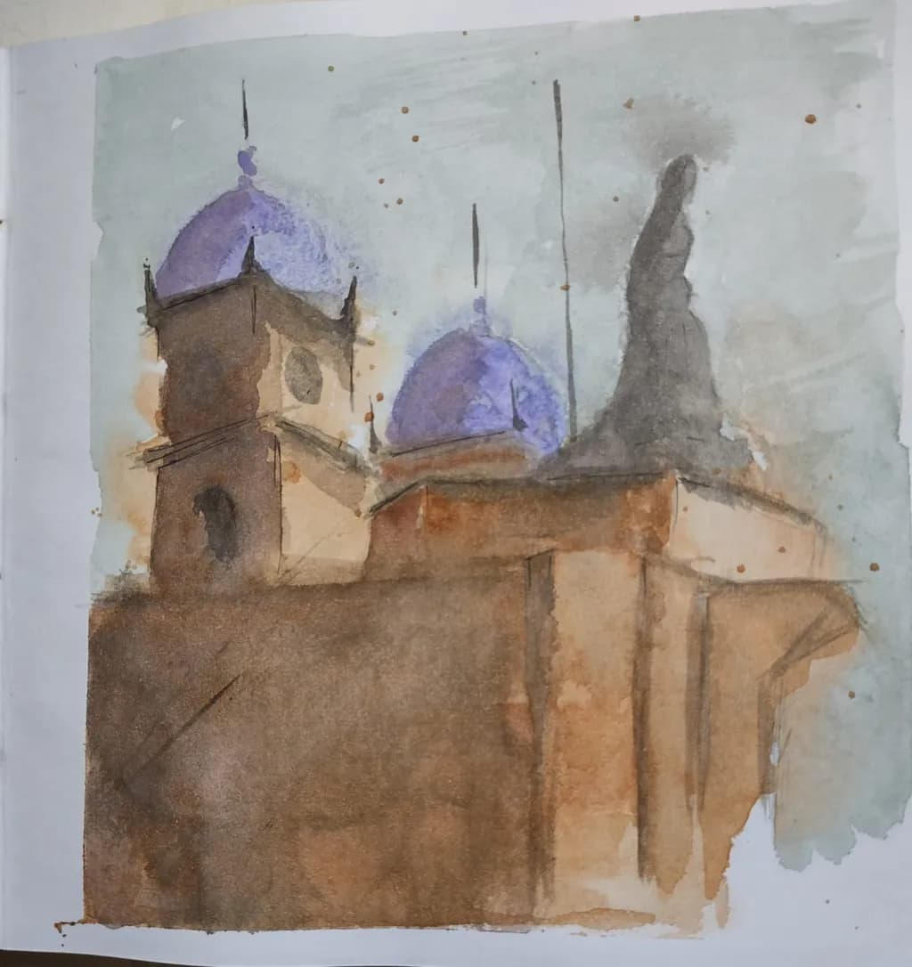 Domes in Watercolor