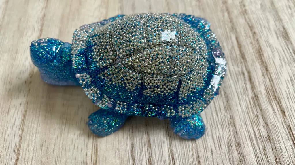 Glittering Turtle Sculpture