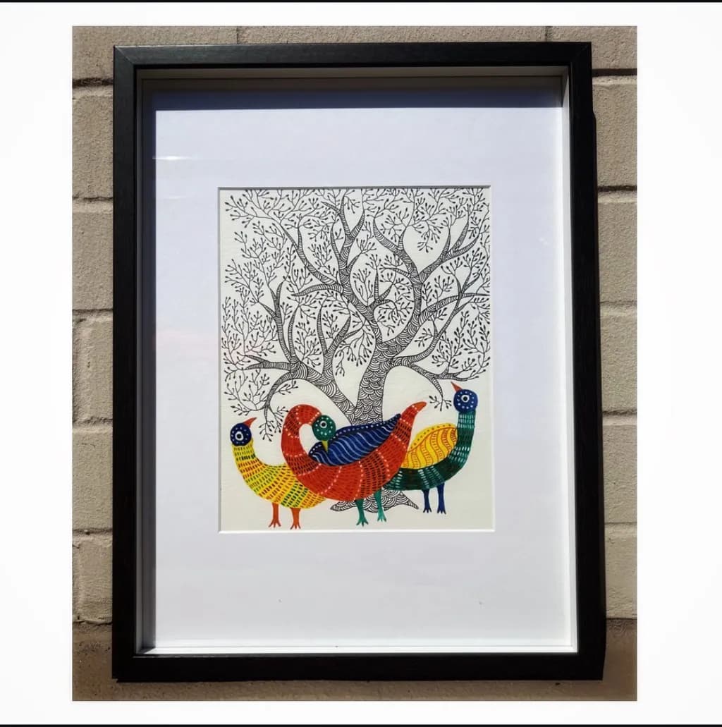 Colorful Tree and Birds