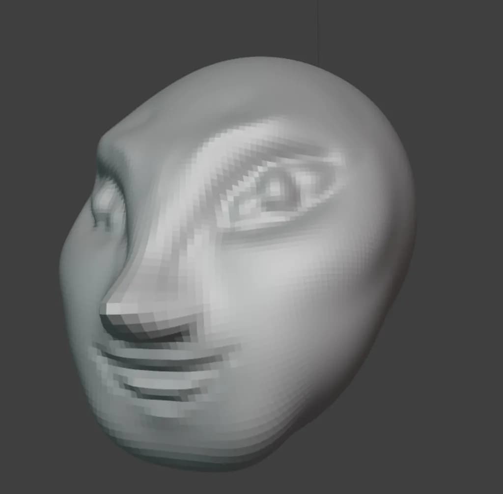Abstract Face Sculpture
