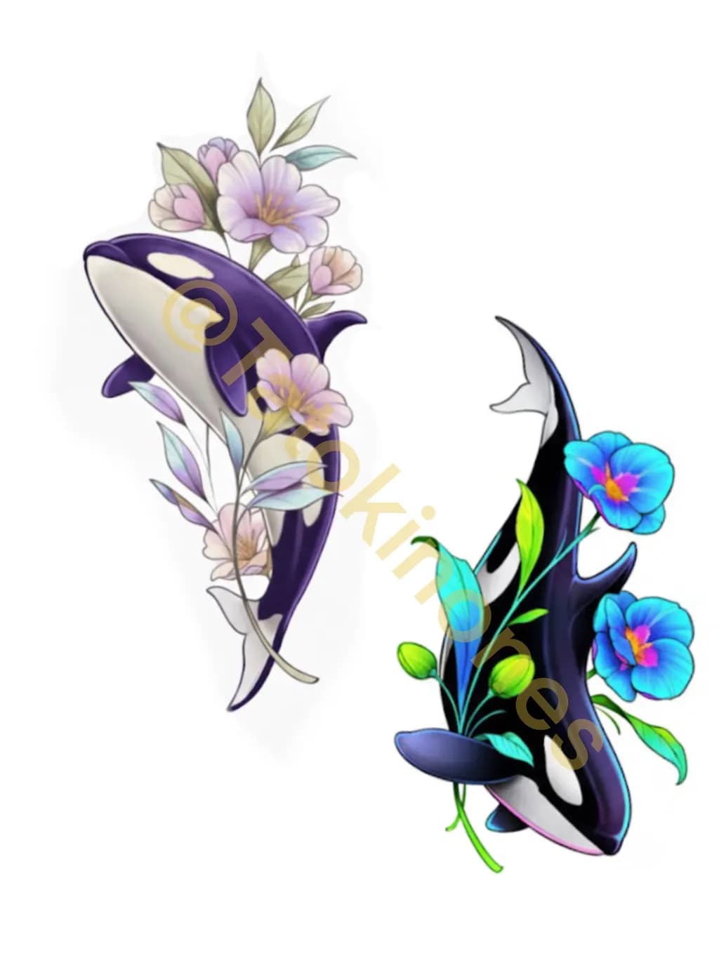 Floral Orcas