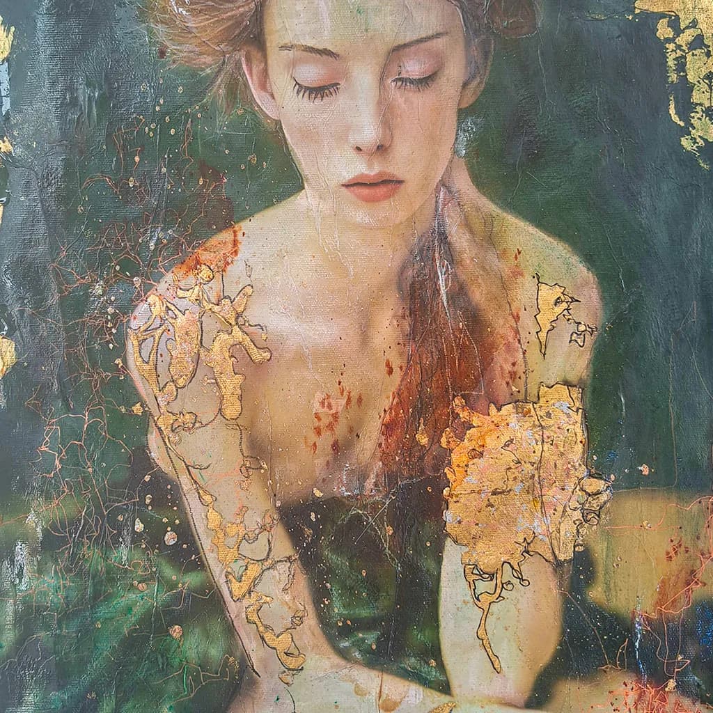 Textured Female Portrait