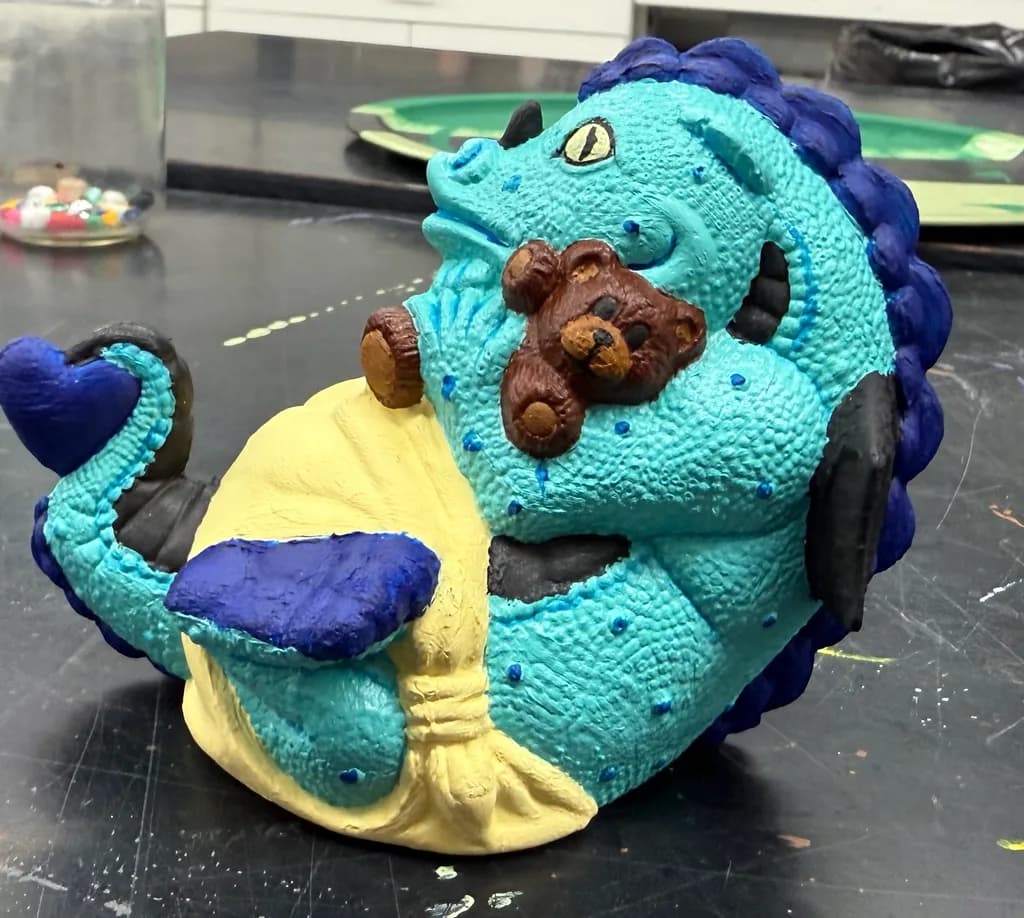 Baby Dragon with Teddy