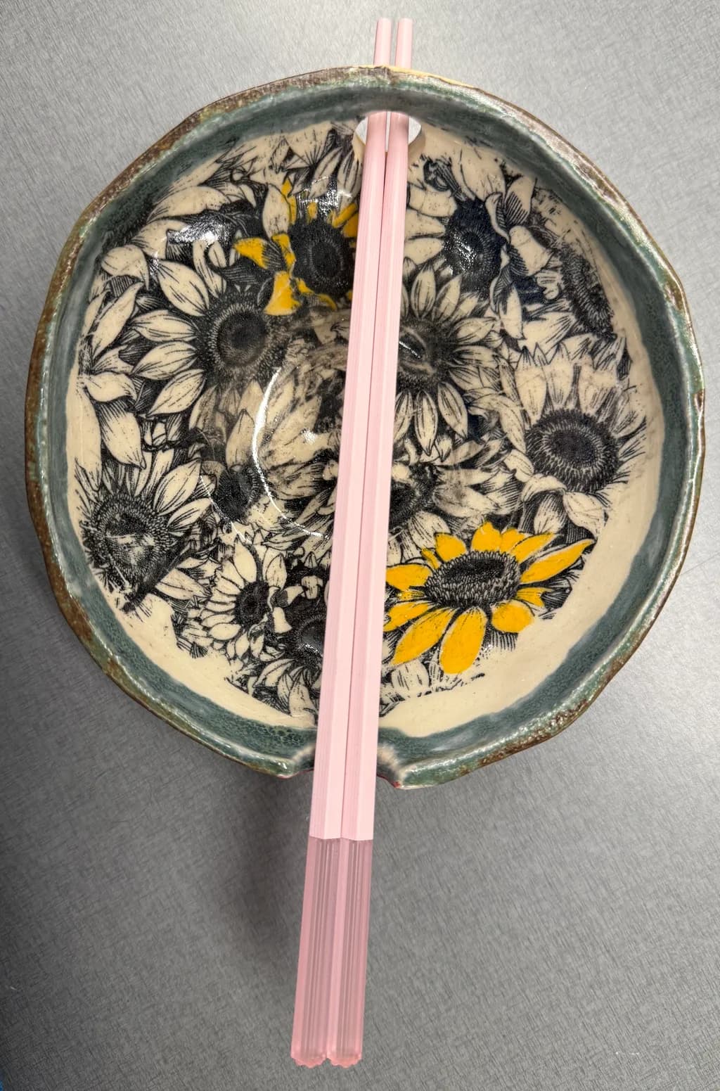Sunflower Chopstick Bowl