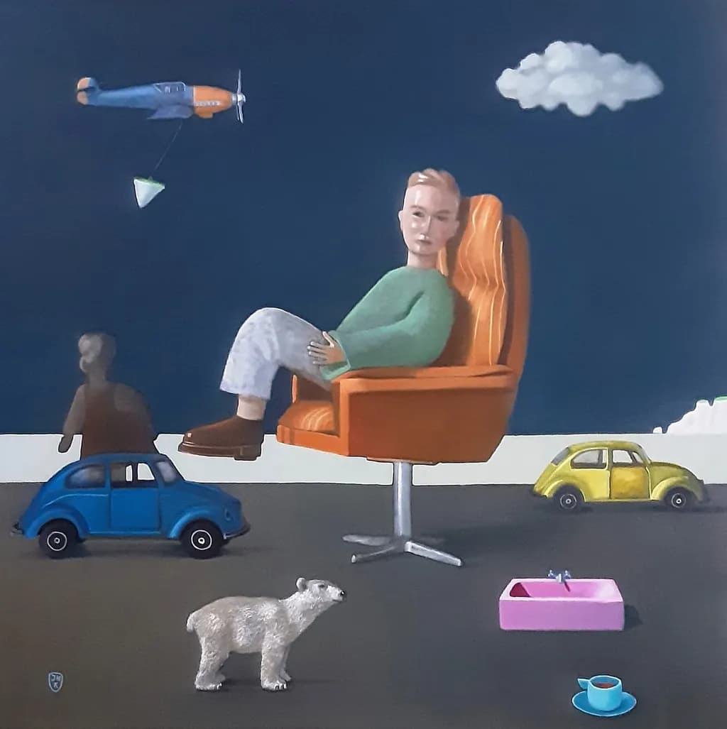 Surreal Chair and Cars