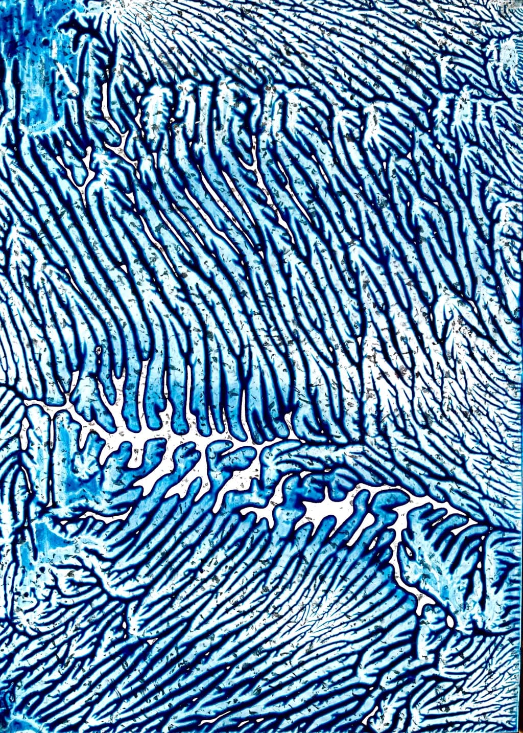 Blue Patterns, 30x40cm