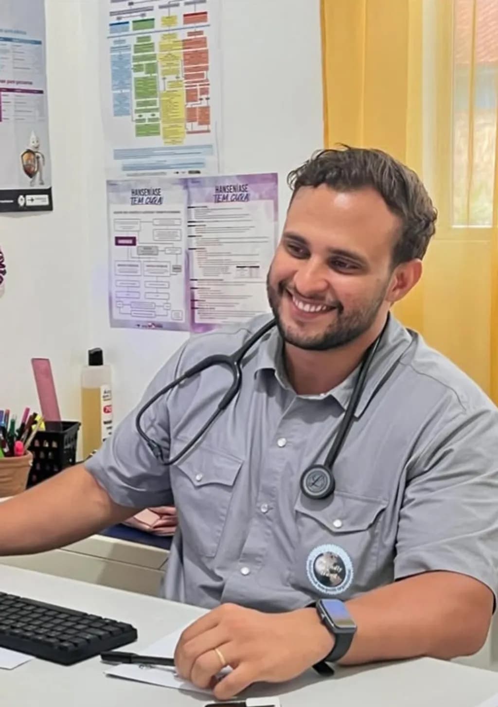 Smiling Doctor in Office